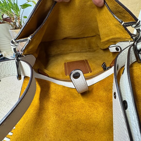 Coach 1941 Whiplash Saddle Bag Pebbled Glovetanned Leather Chalk Cleaned #38219 - Picture 11 of 16